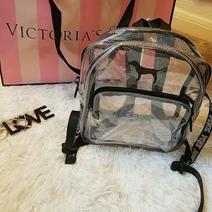 PINK Victoria's Secret clear back pack